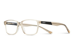 Shop EYE'M Logo Kids Rectangle Eyeglasses in Transparent Beige online.