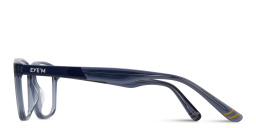 Shop EYE'M Logo Kids Rectangle Eyeglasses in Transparent Blue online.