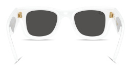 Shop Ray-Ban Wayfarer Puffer Unisex Square Sunglasses in White online.