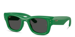 Shop Ray-Ban Wayfarer Puffer Unisex Square Sunglasses in Green online.