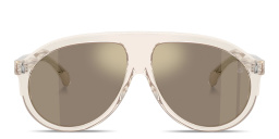 Shop Moncler Fhaite Unisex Pilot Sunglasses in White online.