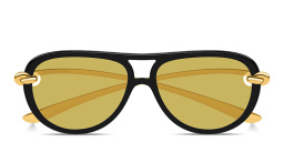 BOTTEGA VENETA Knot Aviator Sunglasses in Black – Product Photo 1