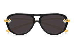 BOTTEGA VENETA Knot Aviator Sunglasses in Black – Product Photo 1