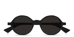 BOTTEGA VENETA Classic Unisex Round Sunglasses in Black – Product Photo 1
