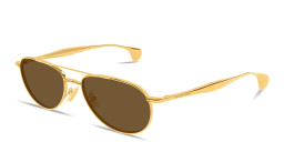 BOTTEGA VENETA Fin Unisex Aviator Sunglasses in Gold – Product Photo 2