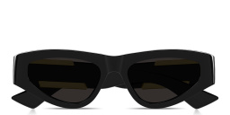 Shop BOTTEGA VENETA Dash Cat-Eye Sunglasses in Black online.