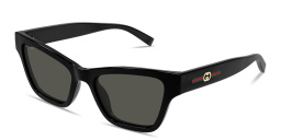 Shop GUCCI Web Cat-Eye Sunglasses in Black online.
