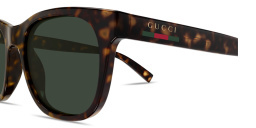 Shop GUCCI Web Square Sunglasses in Havana online.