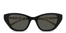 GUCCI Pearl-Embellished Cat-Eye Sunglasses in Black – Product Photo 1