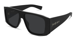SAINT LAURENT Flat-Top Rectangle Sunglasses in Black – Product Photo 2