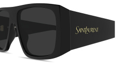 SAINT LAURENT Flat-Top Rectangle Sunglasses in Black – Product Photo 3
