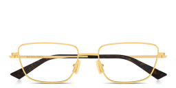 BOTTEGA VENETA Logo Signature Cat-Eye Eyeglasses in Gold – Product Photo 1