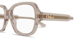 Shop Chloe Gayia Square Eyeglasses in Transparent Brown online.