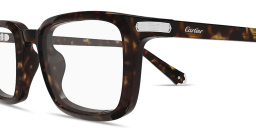 Shop Cartier Premiere de Cartier Rectangle Eyeglasses in Havana online.