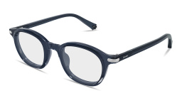 Shop Cartier Premiere de Cartier Unisex Round Eyeglasses in Blue online.