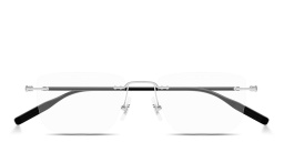 Shop MONTBLANC Snowcap Rimless Rectangle Eyeglasses in Silver online.