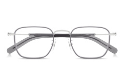 Shop MONTBLANC Snowcap Square Eyeglasses in Silver online.