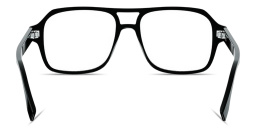 Shop FENDI FF Squared Square Eyeglasses in Black online.