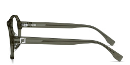 تسوق نظارات طبية مربّعة بشعار FF المربّع فيندي بلون كاكي شفاف أونلاين.