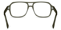 Shop FENDI FF Squared Square Eyeglasses in Transparent khaky online.