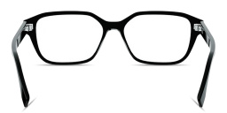 Shop FENDI FF Squared Wide Rectangle Eyeglasses in Black online.