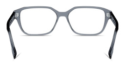 Shop FENDI FF Squared Wide Rectangle Eyeglasses in Transparent Grey online.