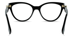 Shop FENDI FF Diamonds Cat-Eye Eyeglasses in Black online.