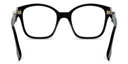 Shop FENDI FF Diamonds Square Eyeglasses in Black online.
