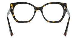 Shop FENDI Way Irregular Eyeglasses in Dark Havana online.
