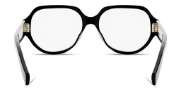 Shop CELINE Triomphe Geometric Eyeglasses in Black online.