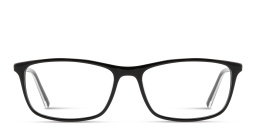 Shop EYE'M Logo Signature Wide Rectangle Eyeglasses in Black online.