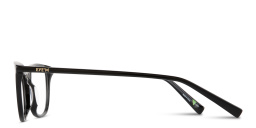 Shop EYE'M Logo Signature Cat-Eye Eyeglasses in Black online.