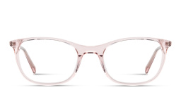 Shop EYE'M Logo Signature Cat-Eye Eyeglasses in Transparent Pink online.