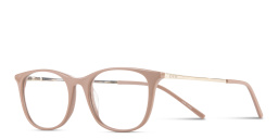 Shop EYE'M Engraved Logo Square Eyeglasses in Beige online.