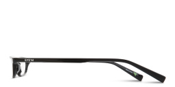 Shop EYE'M Logo Signature Unisex Rectangle Eyeglasses in Black online.
