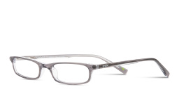 Shop EYE'M Logo Signature Unisex Rectangle Eyeglasses in Transparent Grey online.