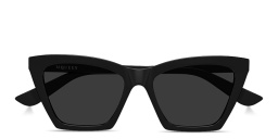 Shop Alexander McQueen Spike Cat-Eye Sunglasses in Black online.