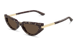 Alexander McQueen T-Bar Icon Cat-Eye Sunglasses in Polished Havana – Product Photo 2