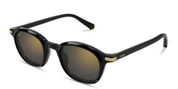 Shop Cartier Première de Cartier Unisex Round Sunglasses in Black online.