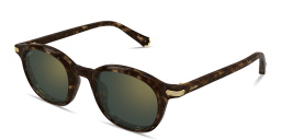 Shop Cartier Première de Cartier Unisex Round Sunglasses in Havana online.