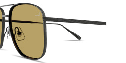 Shop Dunhill Engraved Logo Rectangle Sunglasses in Matte Ruthenium online.