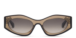 Shop ALAIA Logo Signature Cat-Eye Sunglasses in Black online.