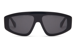 Shop ALAIA Absolu Mask Sunglasses in Black online.