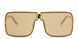 FENDI Fendiness Unisex Wide Rectangle Sunglasses in Endura Gold – Product Photo 1