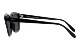 Shop LOEWE Slim Irregular Sunglasses in Black online.