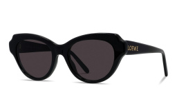 Shop LOEWE Slim Irregular Sunglasses in Black online.
