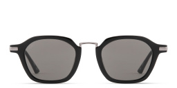 Shop EYE'M Engraved Logo Irregular Sunglasses in Black online.