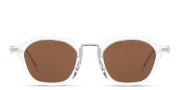 تسوق نظارات شمسية غير منتظمة بالشعار المنقوش EYE'M بلون شفاف أونلاين.