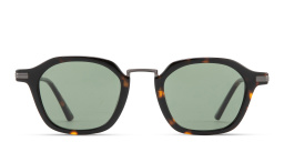 Shop EYE'M Engraved Logo Irregular Sunglasses in Dark Havana online.