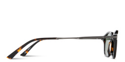 Shop EYE'M Engraved Logo Irregular Sunglasses in Dark Havana online.